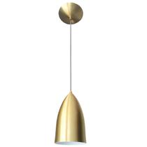 Luminária Pendente Bala Dourado 15cm Stilo Lustres Luminária Pendente Bala Dourado 15cm Stilo Lustres