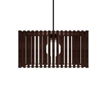 Luminária Pendente Barcelona Modelo Ripado - Marrom Luminária Pendente Barcelona Modelo Ripado - Marrom