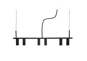 Luminaria pendente beam preto 6xg9 Luminaria pendente beam preto 6xg9