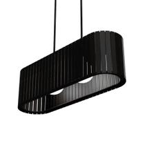 Luminária Pendente Belvedere Modelo Ripado - Preta Luminária Pendente Belvedere Modelo Ripado - Preta