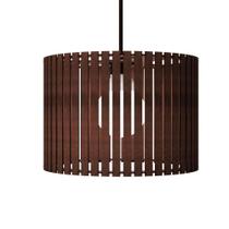 Luminária Pendente Berlim Modelo Ripado - Marrom