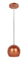 Luminária Pendente Bola Cobre Pequeno P/ 1 Lâmpada Enerlux