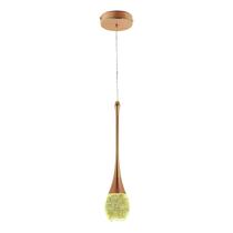 Luminária Pendente Bola de Cristal com Bolhas, LED Integrado, Acabamento Dourado de Luxo para Cozinha, Sala e Área Gourmet