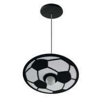 Luminária Pendente Bola Futebol Quarto Menino Menina Infantil Criança Teto