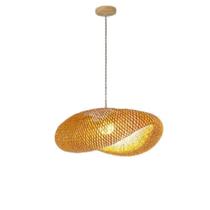 Luminaria Pendente Borneu 50CM Fibra De Bambu Rustico 60W E27 GMH