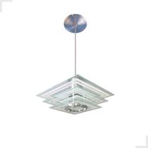 Luminária Pendente Branco - Quadrado - Sala Quarto Cozinha