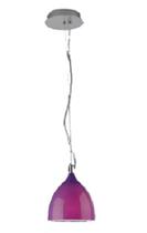 Luminária Pendente Bronzearte Calice Acrílico Roxo