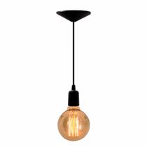 Luminária Pendente Cabo Fio Industrial Decorativo Retrô E27 Luminária Pendente Cabo Fio Industrial Decorativo Retrô E27