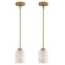 Luminária pendente CAFULAM Modern Black Farmhouse Glass Shade