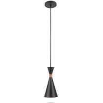 Luminária pendente california cobre e preto p/ 1 lâmpada enerlux