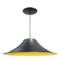 Luminária Pendente Chapéu Chinês Com Interior Amarelo Com Fiação 110/220v Luminária Pendente Chapéu Chinês Com Interior Amarelo Com Fiação 110/220v