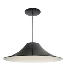 Luminária Pendente Chapéu Chinês Com Interior Branco Brilho Com Fiação 110/220v
