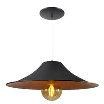 Luminária Pendente Chapéu Chinês Com Interior Cobre Com Fiação 110/220v