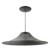 Luminária Pendente Chapéu Chinês Preto Com Interior Preto Com Fiação Bivolt