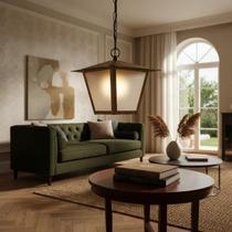 Luminária Pendente Colonial Ouro Velho Em Aço Com Vidro Leitoso 1 Lâmp Luminária Pendente Colonial Ouro Velho Em Aço Com Vidro Leitoso 1 Lâmp