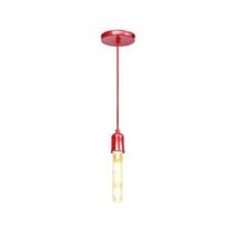 Luminaria Pendente Condulai Enerlux Solaris Vermelha Para Lampada Filamento 6474