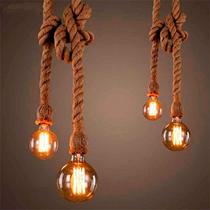 Luminária Pendente Corda 1M Retro Rústicos Designer