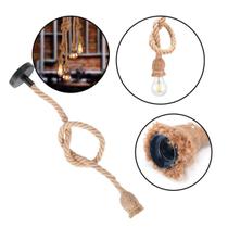 Luminária Pendente Corda Retro Elegante Luminária Pendente Corda Retro Elegante