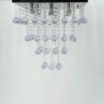 Luminária Pendente Cristal Acrílico Para Sala Belissímo