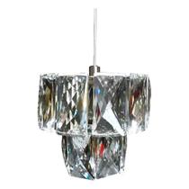 Luminaria Pendente Cristal K9 Led 8w 12cm Lustre
