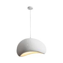 Luminária Pendente Cúpula estilo Japonês cor Branca com 40CM