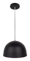 Luminária Pendente Cúpula Preto Pequeno P/ 1 Lâmpada Enerlux