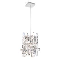 Luminária pendente CWI Lighting Arley 1-Light Geometric Chrome