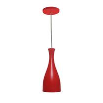 Luminária Pendente De Alumínio Td 1003 Vermelho Fosco