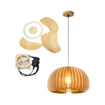 Luminária Pendente De Bambu Artesanal Estilo Chinês 18/19/30cm Para Decoração De Restaurantes E Luminária Pendente De Bambu Artesanal Estilo Chinês 18/19/30cm Para Decoração De Restaurantes E