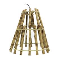 Luminária Pendente de Bambu para Pergolado Área Gourmet e Varanda Tamanho Grande