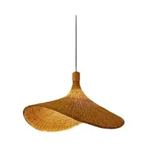 Luminária Pendente de Bambu Tricotada à Mão - Estilo Chinês - 18/19/30cm