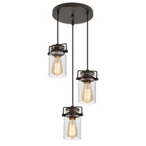 Luminária Pendente de Cozinha foucasal com 3 Pendentes Pretos Ajustáveis para Ilha de Cozinha, Sala de Jantar, Quarto e Sala de Estar
