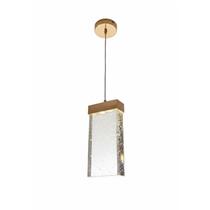 Luminária Pendente de Cristal Bolhas Ouro Brilho LED 3x1