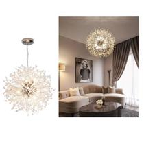 Luminária pendente de cristal Chandelier GDLMA Firework 12 luzes Luminária pendente de cristal Chandelier GDLMA Firework 12 luzes