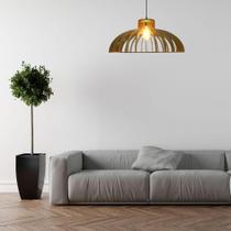 Luminária Pendente de Teto em MDF Corte a Laser Bocal E-27 Preta Lenobre Luminária Pendente de Teto em MDF Corte a Laser Bocal E-27 Preta Lenobre
