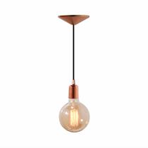 Luminária Pendente De Teto Fio Metalizado Industrial Soq E27 Luminária Pendente De Teto Fio Metalizado Industrial Soq E27