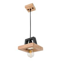 Luminária Pendente De Teto Madeira Lustre Rústico