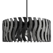 Luminária Pendente de Teto Senna Onda MDF Bivolt Amadeirado Lenobre