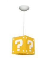Luminária Pendente de Teto Super Mario Interrogação - Branco Luminária Pendente de Teto Super Mario Interrogação - Branco