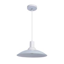 Luminária Pendente de Vidro Branco curvo de 30cm - Ideal para ser utilizado em Mesa de Jantar, sala, Quarto, Cozinha