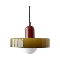 Luminária Pendente De Vidro Nórdico Retrô E27 Led Lustre Para Sala De Estar, Jantar, Quarto,