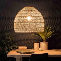 Luminária Pendente De Vime Artesanal Estilo Vintage Para Decoração De Casa, Sala De Estar, Café,