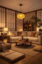 Luminária Pendente de Vime Estilo Palha Redondo 20cm