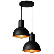 Luminária Pendente Dupla de Teto Joana para Sala Cozinha Bancada Iluminação Decorativa