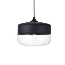 Luminária Pendente Elegant Lighting Ashwell Metal Vidro Preto