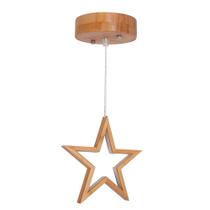 Luminária Pendente em Bambu Natural Estrela Büp Baby