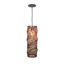 Luminária Pendente em Madeira Imbuia 44cm Para Mesa Balcão Bancada Área Gourmet Cabeceira de Cama Luminária Pendente em Madeira Imbuia 44cm Para Mesa Balcão Bancada Área Gourmet Cabeceira de Cama