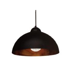 Luminária Pendente Esfera Preto e Cobre 1 Lamp. E27 - Caisma