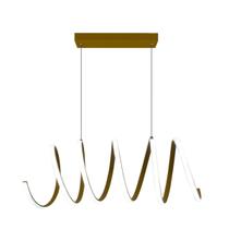 Luminária Pendente Espiral Dourado 50cm Led 3 em 1 Para Sala de jantar Sala de Estar Luminária Pendente Espiral Dourado 50cm Led 3 em 1 Para Sala de jantar Sala de Estar