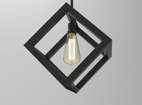 Luminária pendente Estilo Industrial Preto Brilho - GDD Móveis